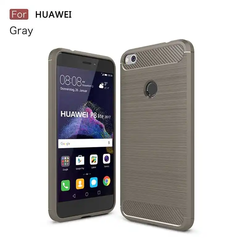 Модный противоударный мягкий силиконовый чехол Mokoemi 5," для huawei Honor 8 Lite, чехол для huawei Honor 8 Lite, чехол для телефона - Цвет: Gray