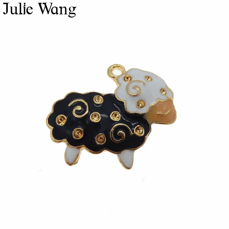 Julie Wang 5 шт. сплав 4 цвета на выбор эмалированная маленькая искусственная Подвеска