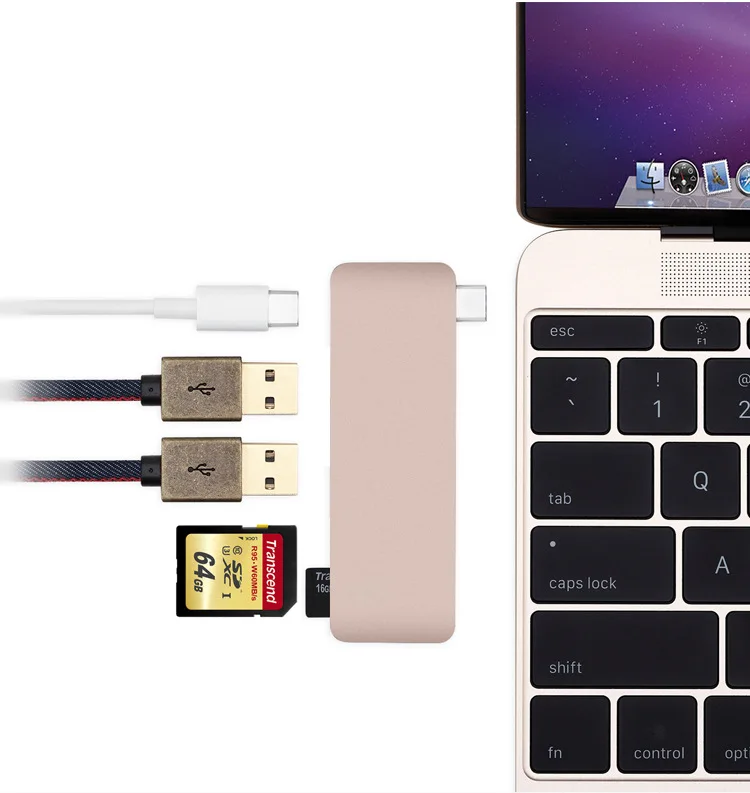 USB док станции 5 1 C 3 0 Тип c SD Card Reader адаптер для MacBook samsung Galaxy S9 S8 примечание 9