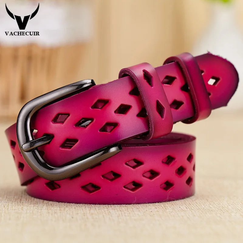 Женский ремень из натуральной воловьей кожи дизайнерский с пряжкой