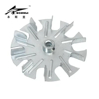 110mm diameter 15mm height 8mm axle hole small vane impellers iron steel blade