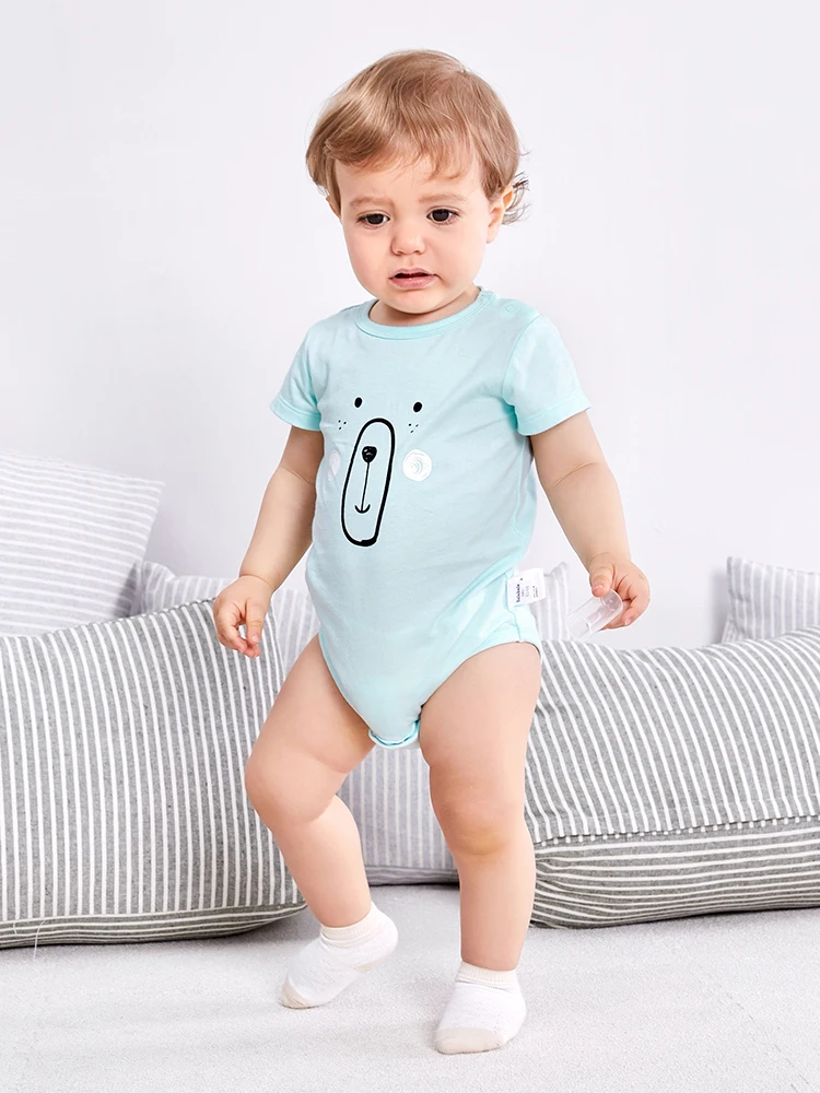 Balabala 2PCS/lot Newborn Baby Girl Boy Collar Romper Jumpsuit Bodysuit Rib Clothes Outfits Summer | Детская одежда и обувь