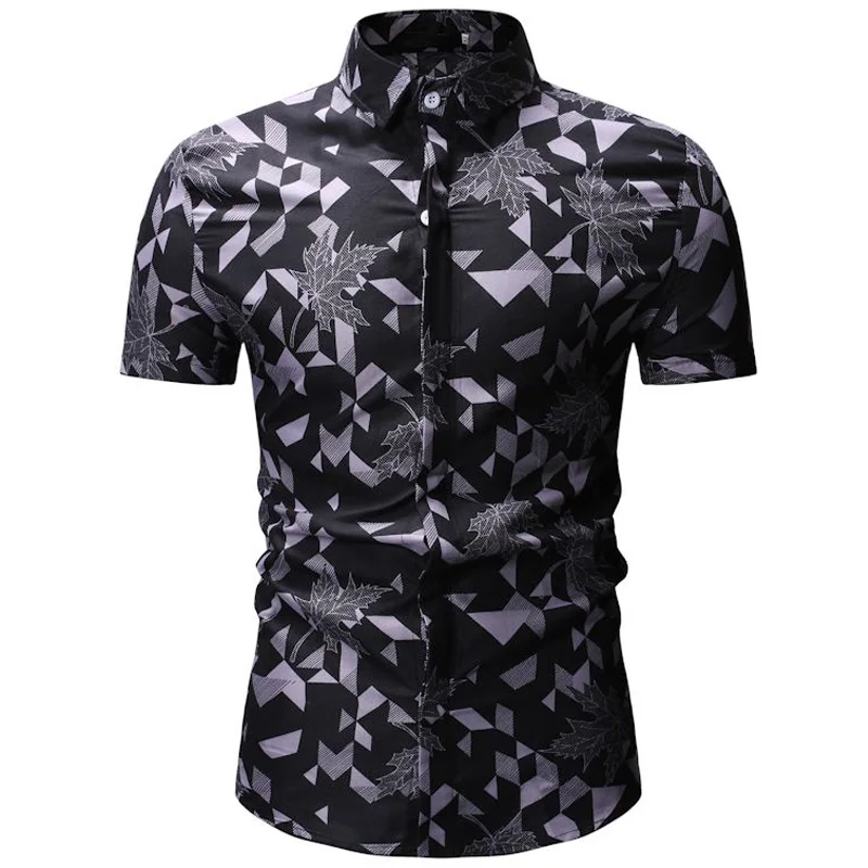 Мужская гавайская рубашка мужская повседневная Camisa Masculina пляжные рубашки с