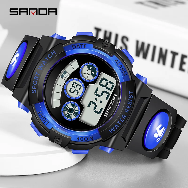New Fashion SANDA Brand Children Sports Watches LED Digital Watch Boy Girl Student Waterproof Electronics Wristwatches Saat