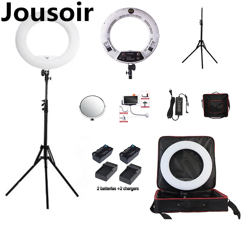 Регулируемый кольцевой светодиодный светильник для макияжа белый цвет