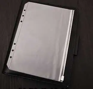 Zipper A5/A6 пвх папка-держатель на молнии, индексный разделитель, спиральный пакет для хранения файлов, карт, упаковка для ноутбуков, дневников, планировщиков - Цвет: Zipper