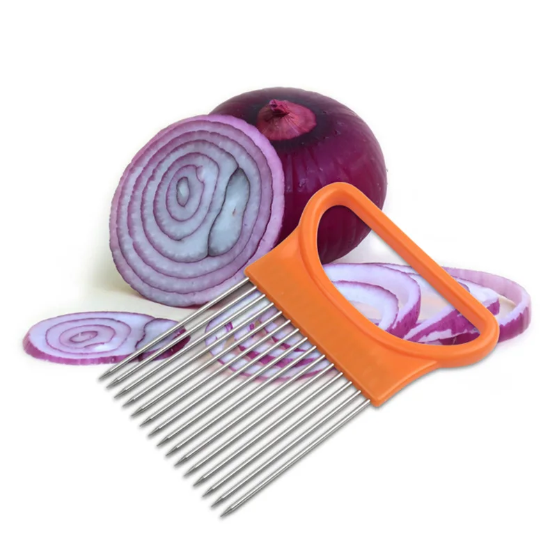 Практичный томатный лук овощерезка режущий держатель для помощи направляющий