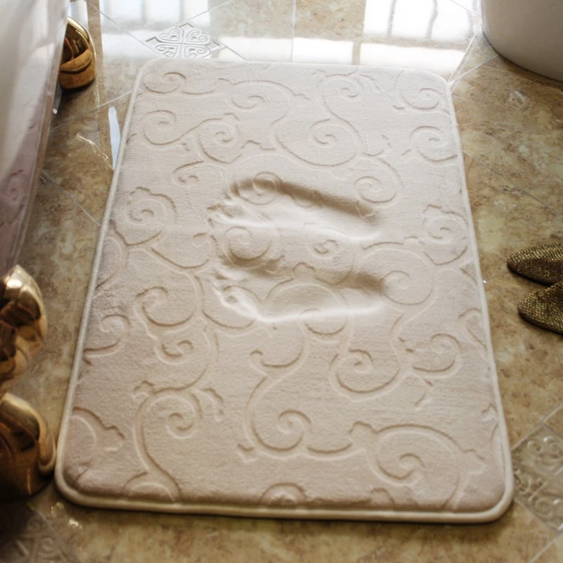 6090cm new brand large thicken bathroom rug floor pad modern non slip bath mat mechanical wash home decor carpet free shipping free global shipping