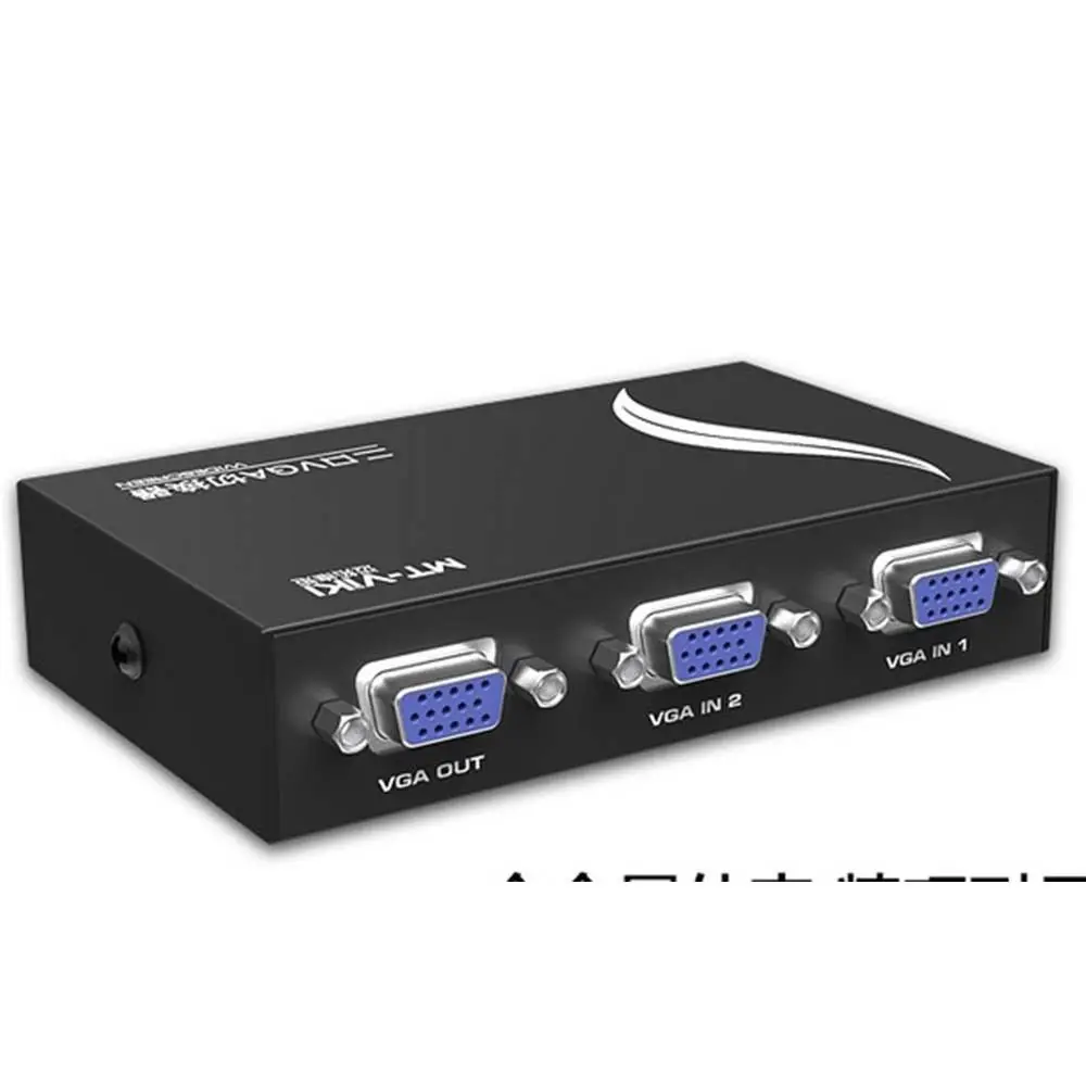 NEW New 2 Port VGA SVGA Monitor Sharing To 1 Selector Switch Box For LCD PC TV minitor |