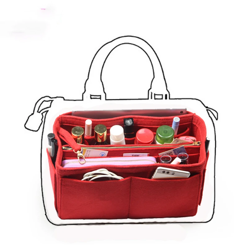Настраиваемый войлочный Органайзер(со съемными отделениями) Neverfull MM GM PM Speedy 30 25 35 40 кошелек вставка сумка для подгузников