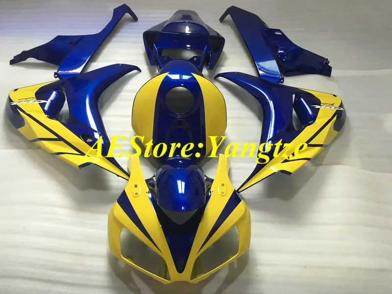 Комплект обтекателей для мотоцикла на заказ CBR1000RR 06 07 CBR1000 2006 2007 ABS желтый синий