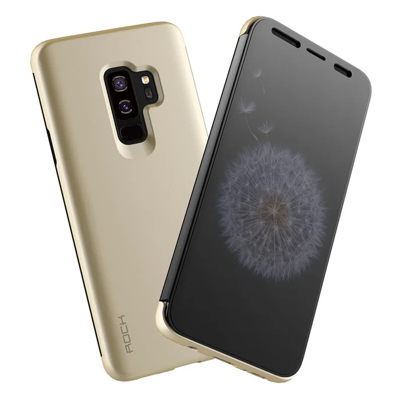 Gold Чехол-книжка для samsung Galaxy S9, чехол на весь экран с окошком, задняя крышка для Galaxy S9 Plus, защитный чехол серии DR. V - Цвет: Gold