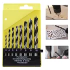 Сверла по дереву с круглым хвостовиком, 8 шт., с тремя концами, горячая распродажа