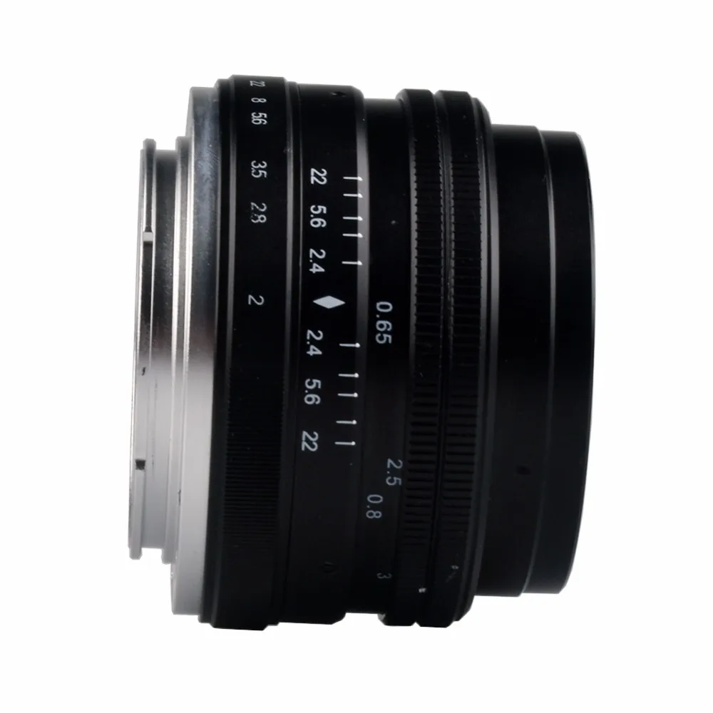 Lightdow 50 мм F2.0-F22 Prime фиксированный ручной фокус объектив для sony E-Mount Cannon Nikon Olympus M4/3 Fujifilm беззеркальных камер