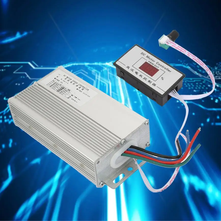 PWM контроллер скорости двигателя цифровой дисплей регулятор щеточного
