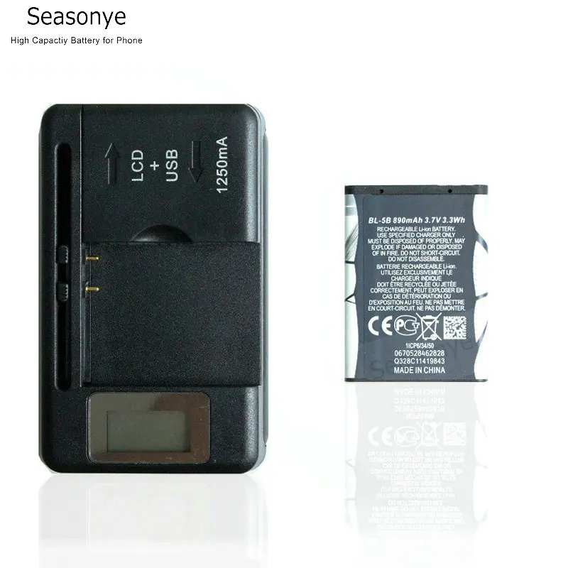 Seasonye 890mAh BL 5B сменный аккумулятор + зарядное устройство для Nokia