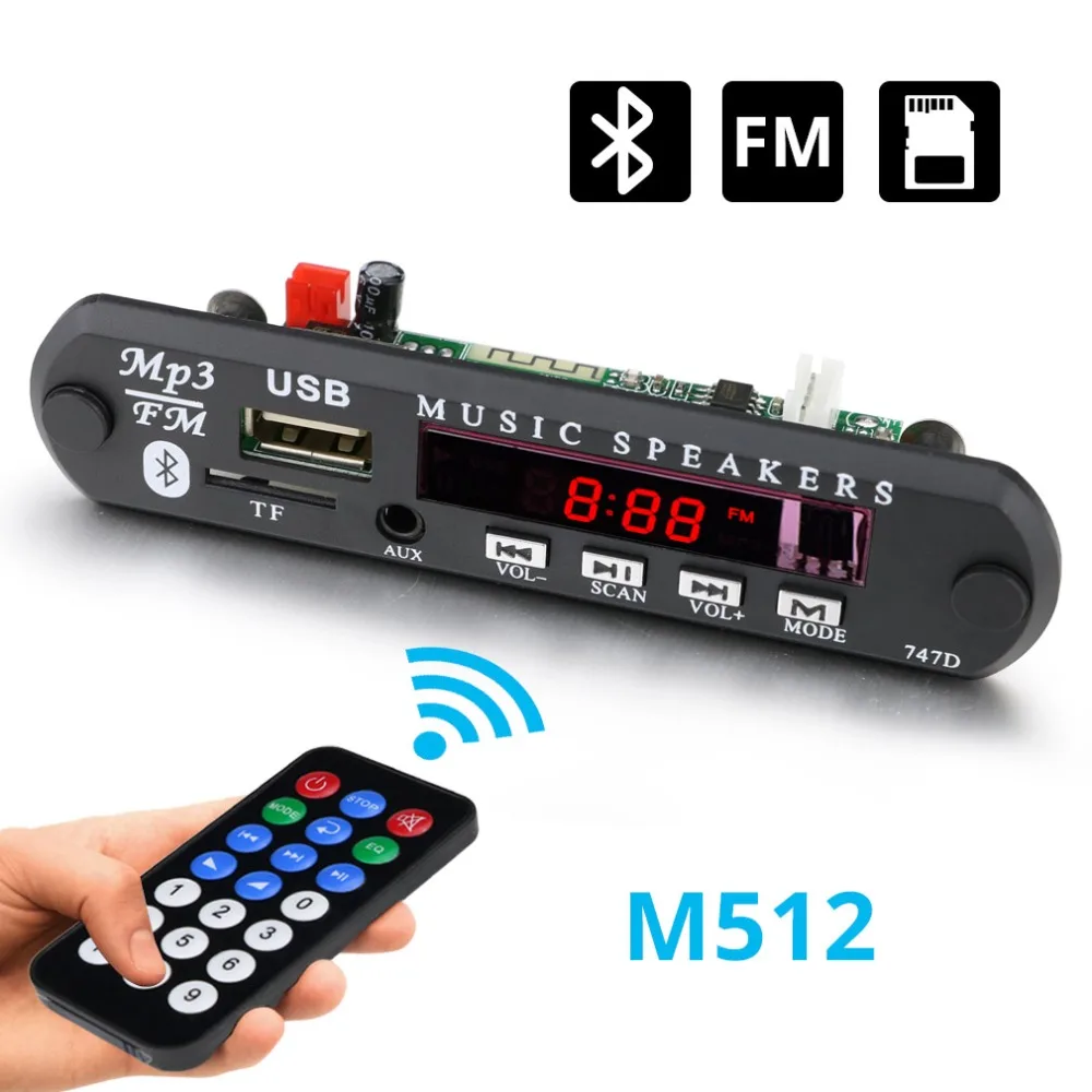 Mp3 плеер Bluetooth декодер плата беспроводной MP3 модуль 12 В аудиоплеер с дистанционным