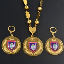 Anniyo Гуам Ювелирные наборы кулон в форме флага крупноразмерные