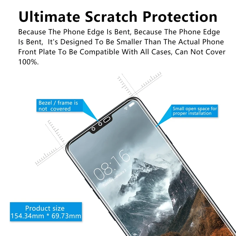 2.5D 0 26 мм 9H Премиум Закаленное стекло для LG V40 ThinQ Защитная пленка 6 4 | Мобильные