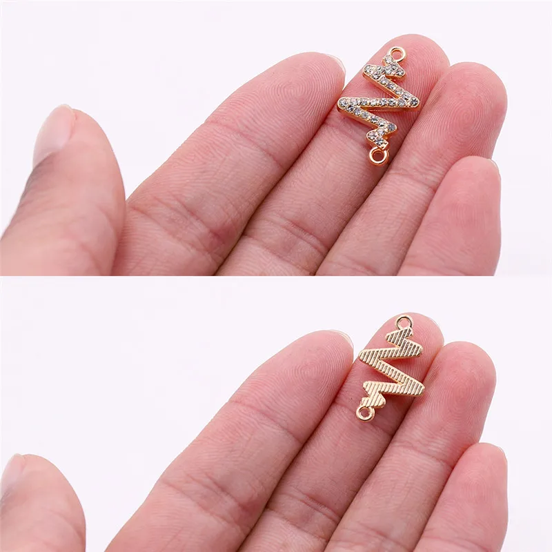 1pcs Style 09 10 шт золотые шармы-соединители в форме Креста, стразы, соединители для животных, компоненты для изготовления ювелирных изделий DIY, цена - Цвет: 1pcs Style 09