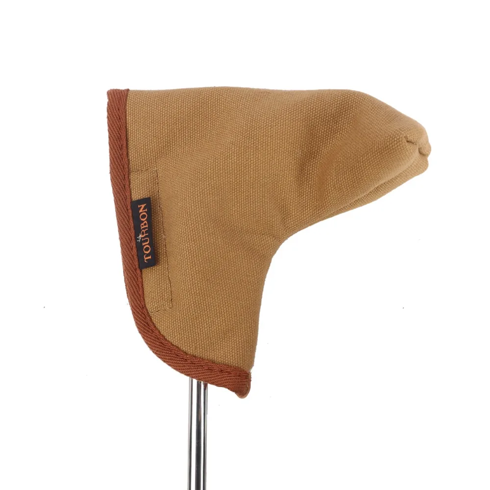 Tourbon Retro Golf Club Head Putter Cover Protector Carrier Canvas & Fleece Padded Golf Bags Pouch