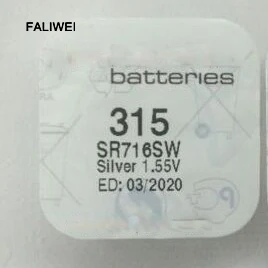 5 шт./лот Серебряный оксид батарея для часов 315 SR716SW 716 1 55 V хорошее качество|button
