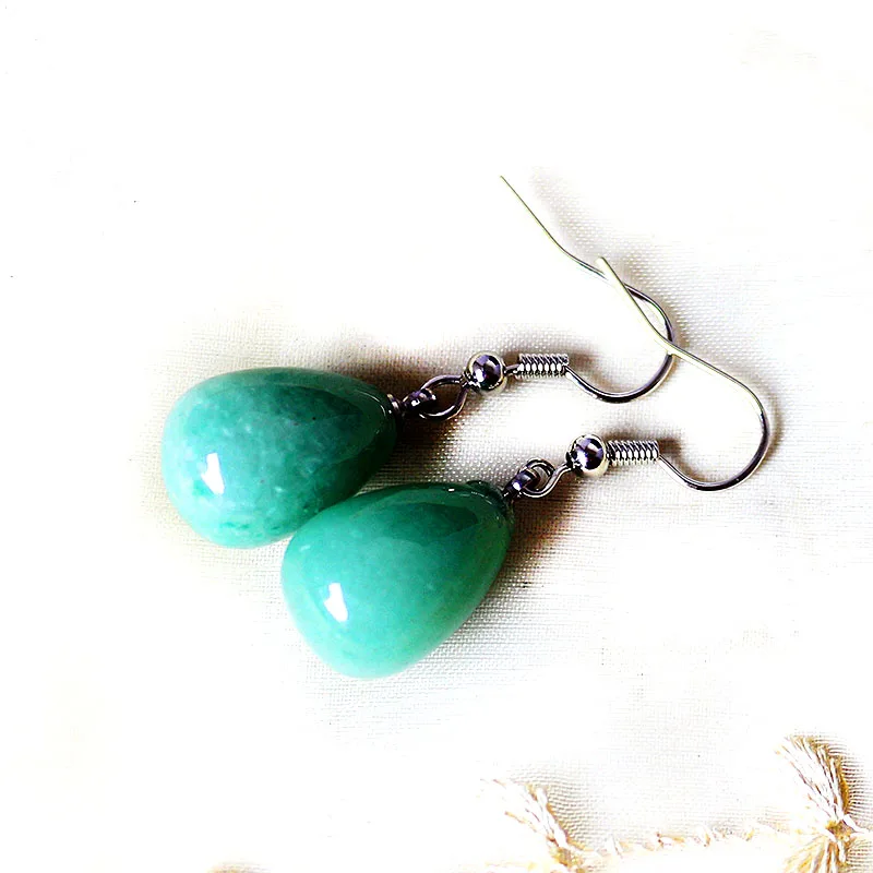 Серьги-подвески женские с кристаллами из натурального камня серьги в богемном