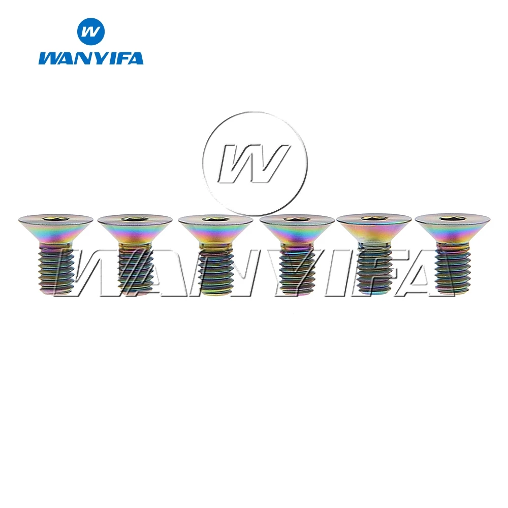 Болт с шестигранной головкой wanifa M5 x10mm из титана Ti золотого цвета радуги 6 шт.|screw