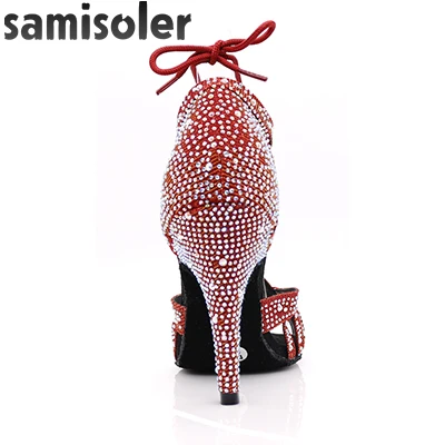 Обувь для латиноамериканских танцев; zapatos de baile latino mujer; блестящая бронзовая кожа; черный атлас; женские туфли для сальсы; вечерние туфли для бальных танцев - Цвет: picture heel 6cm