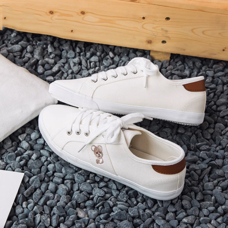 Women Casual Shoes 2018 Spring Summer Canvas Woman Flats Fashion Lace-Up Sweet Breathable Sneakers | Обувь