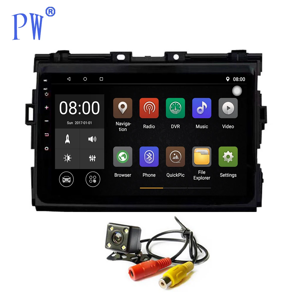 Android 7 1/8 0 автомобильное радио GPS для Toyota Previa 2006-2012 автомобильный dvd-плеер без