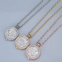 new 35mm coin necklace pendant fit my 33mm coin holder women girl gift decorative fashion jewelry crystal 2017 rose gold