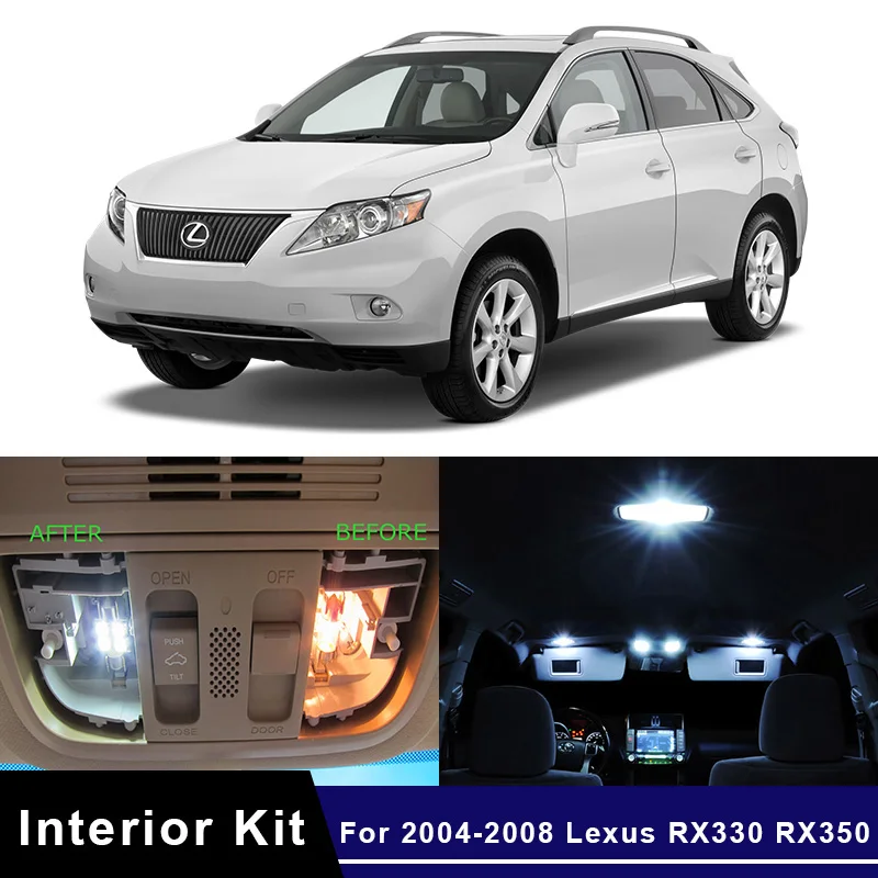 Edis светильник 19 шт. светодиодный посылка комплект для 2004 2008 Lexus RX330 RX350 RX400h