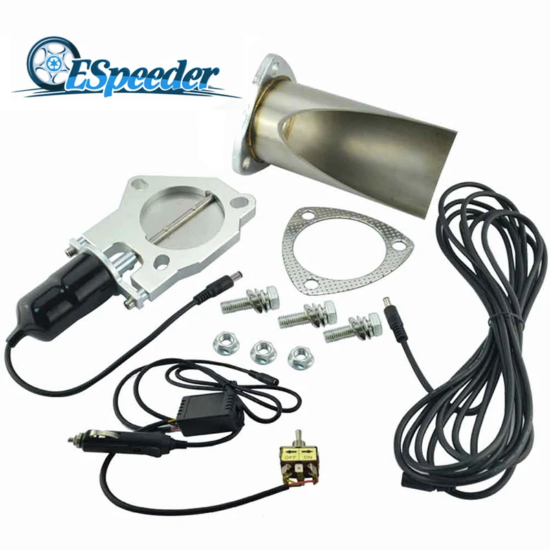 

ESPEEDER 2.5" Electric Cutout Stainless Steel Exhaust Cutout With Be Cut Pipe Exhaust Cut Out Kit With Manually Control