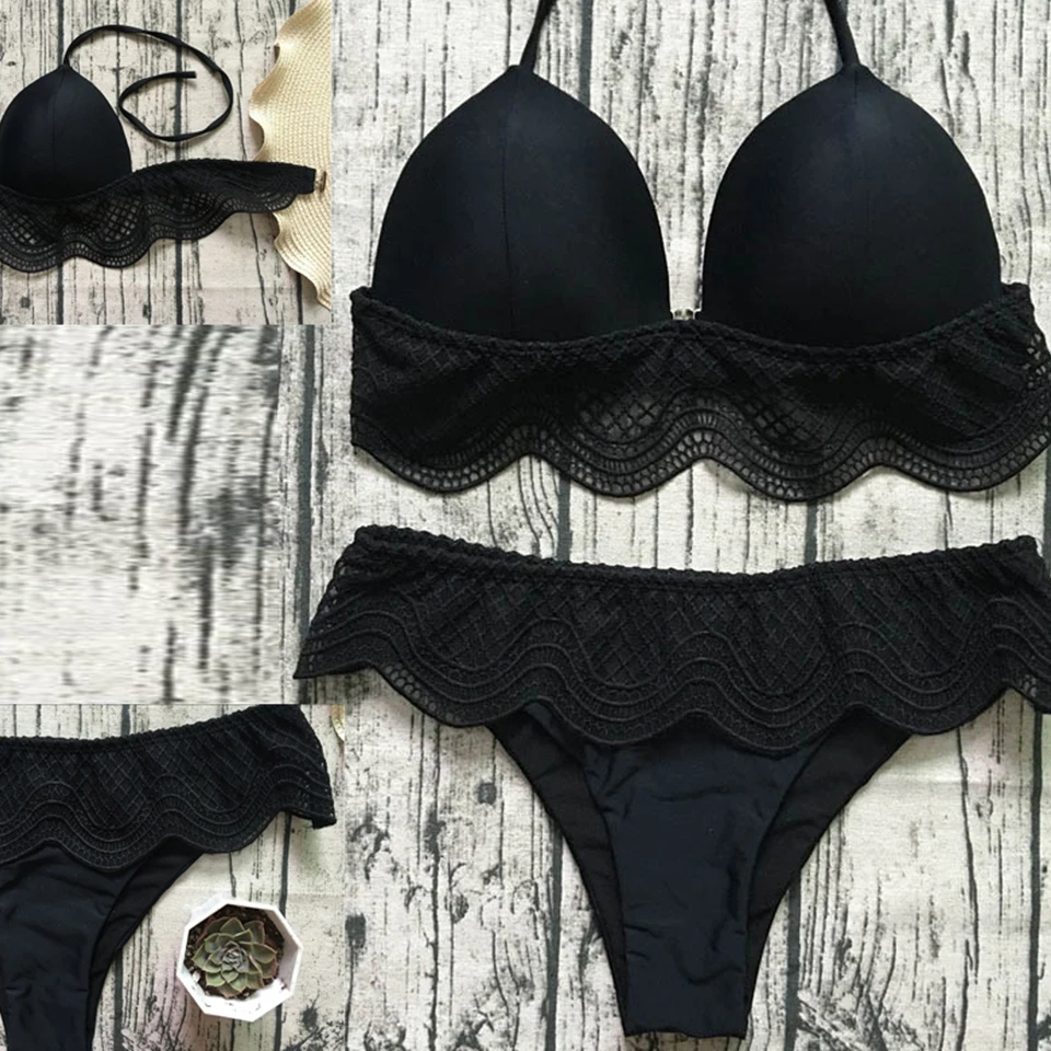 Микро Мини стринги Мягкие Летние женские бразильские бикини пуш ап высокий вырез