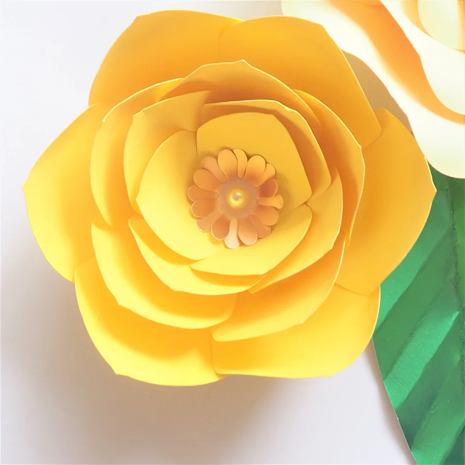 Ручной работы Cardstock роза DIY бумажные цветы листья набор для свадьбы и события