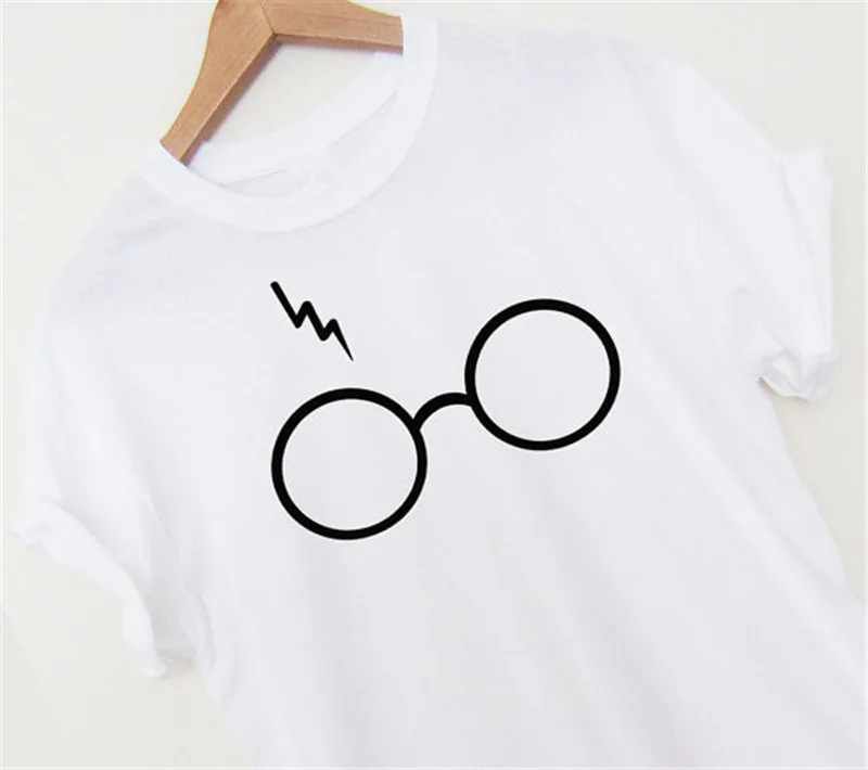 Blusas femininas Для женщин Lightning Очки печатных футболки Harajuku летняя футболка Футболки