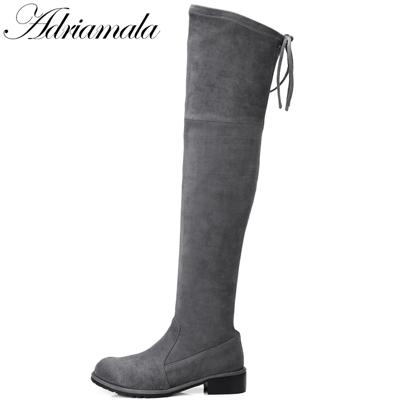 2017 Кожаные Сапоги выше колена и ботинки для девочек Для женщин Брендовая