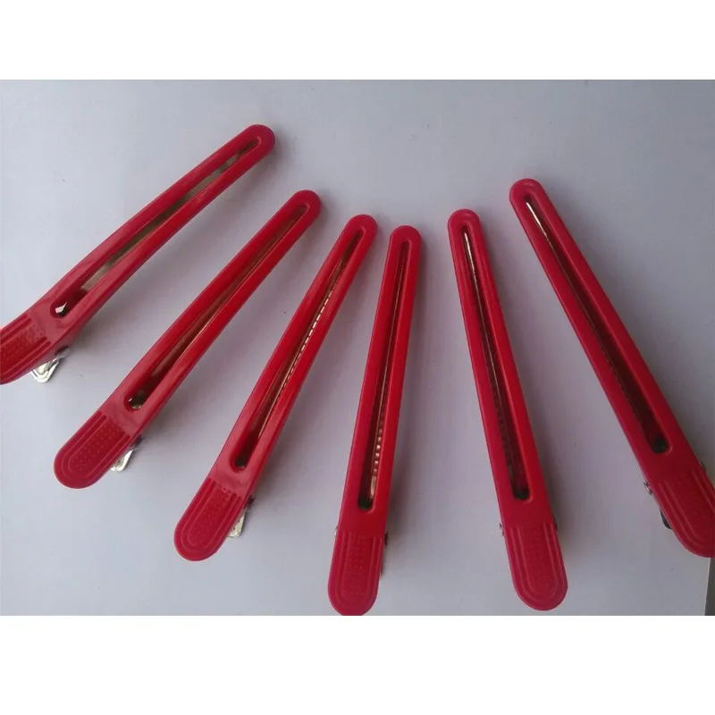 6 шт. Цветные Красные зажимы для волос Профессиональные парикмахерские шпильки