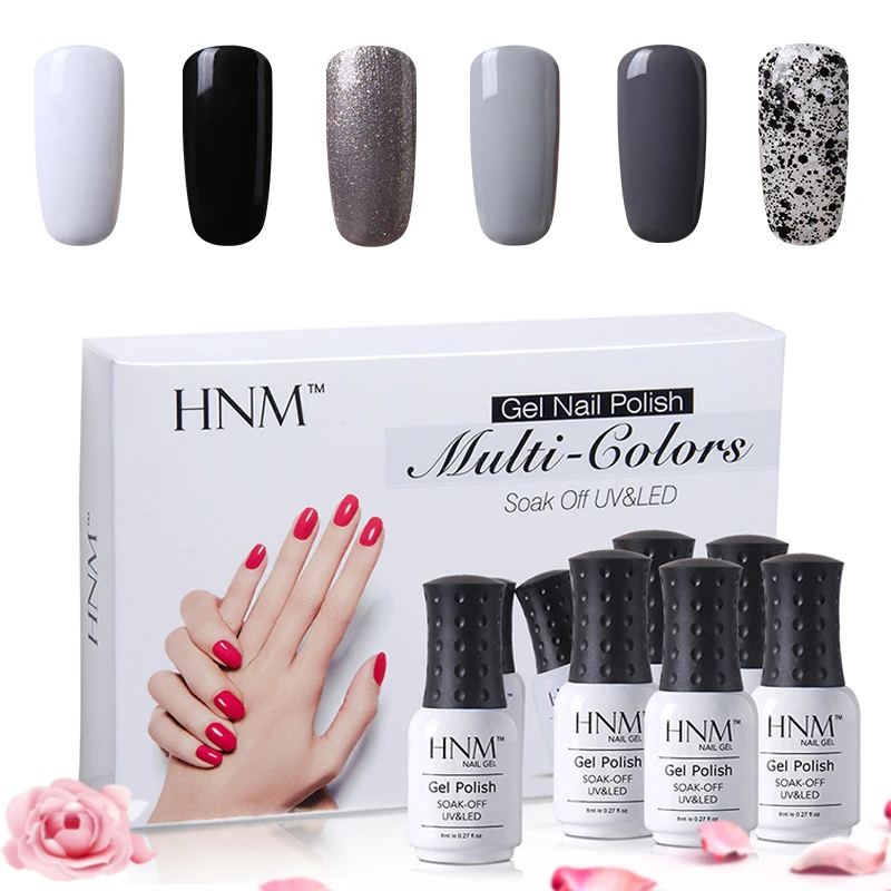 Полуперманентный твердый Гель-лак HNM 6 шт./компл. набор сделай сам для дизайна