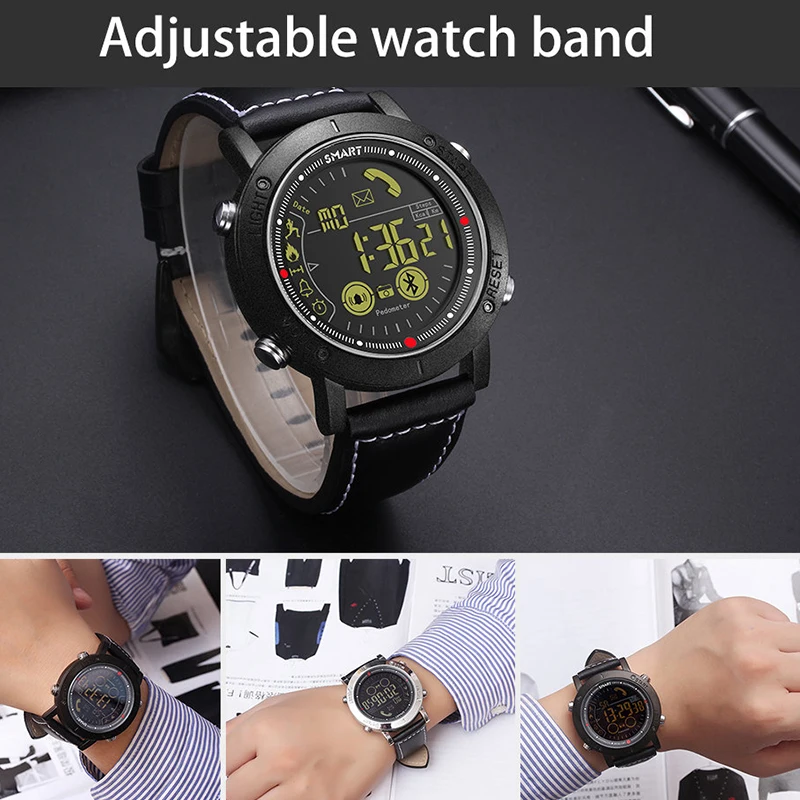Профессиональные Водонепроницаемые Смарт часы спортивные кожаные