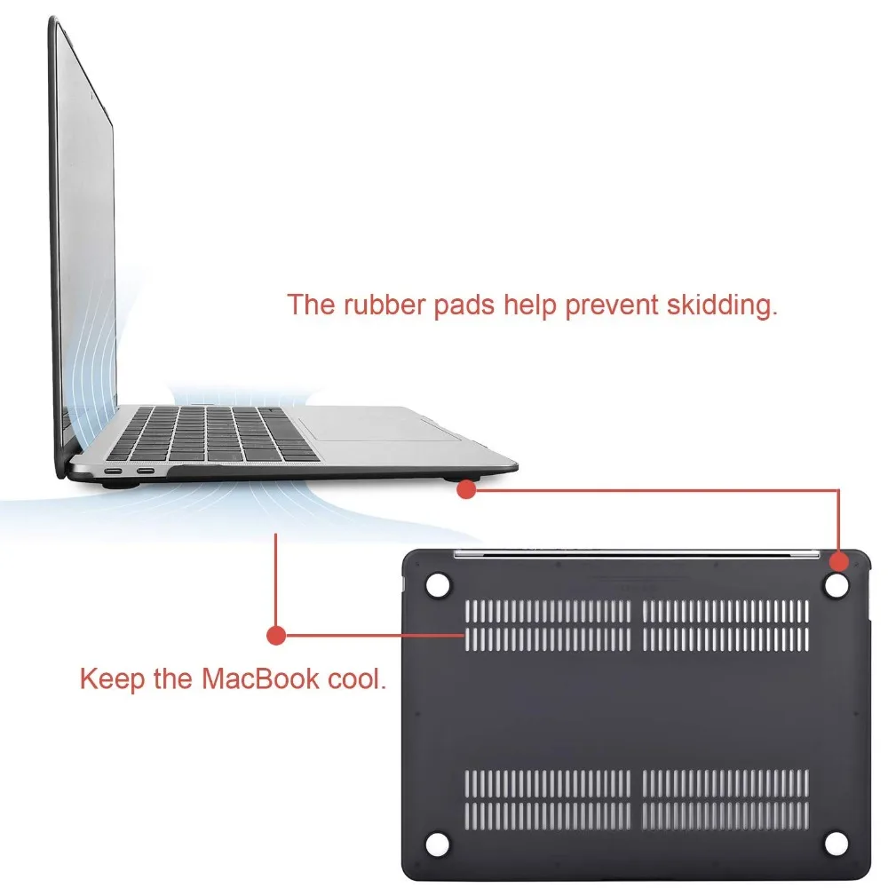 Прозрачный/Матовый Жесткий чехол MOSISO для ноутбука Macbook Air 13 A1932 2018 + тонкий экран