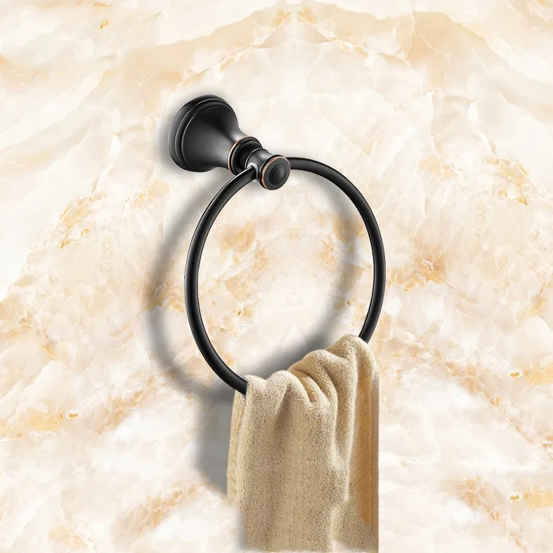 Набор аксессуаров для ванной комнаты из 6 предметов бронзовая втираемая маслом