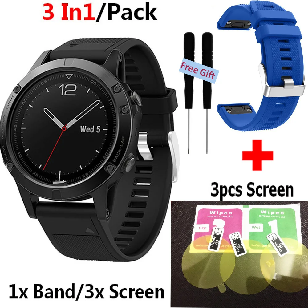 3 In1 ремешок для наручных часов Garmin Fenix 5X 5 5S плюс HR/Forerunner 935 часы быстросъемный