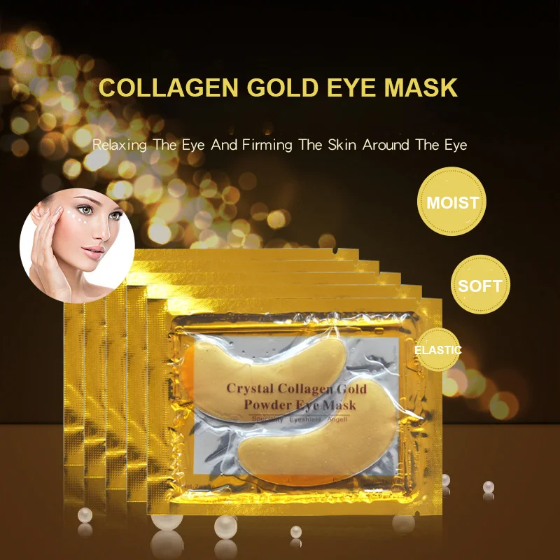 Уход за лицом для глаз 5 мешков Золотая кристальная коллагеновая маска патчи