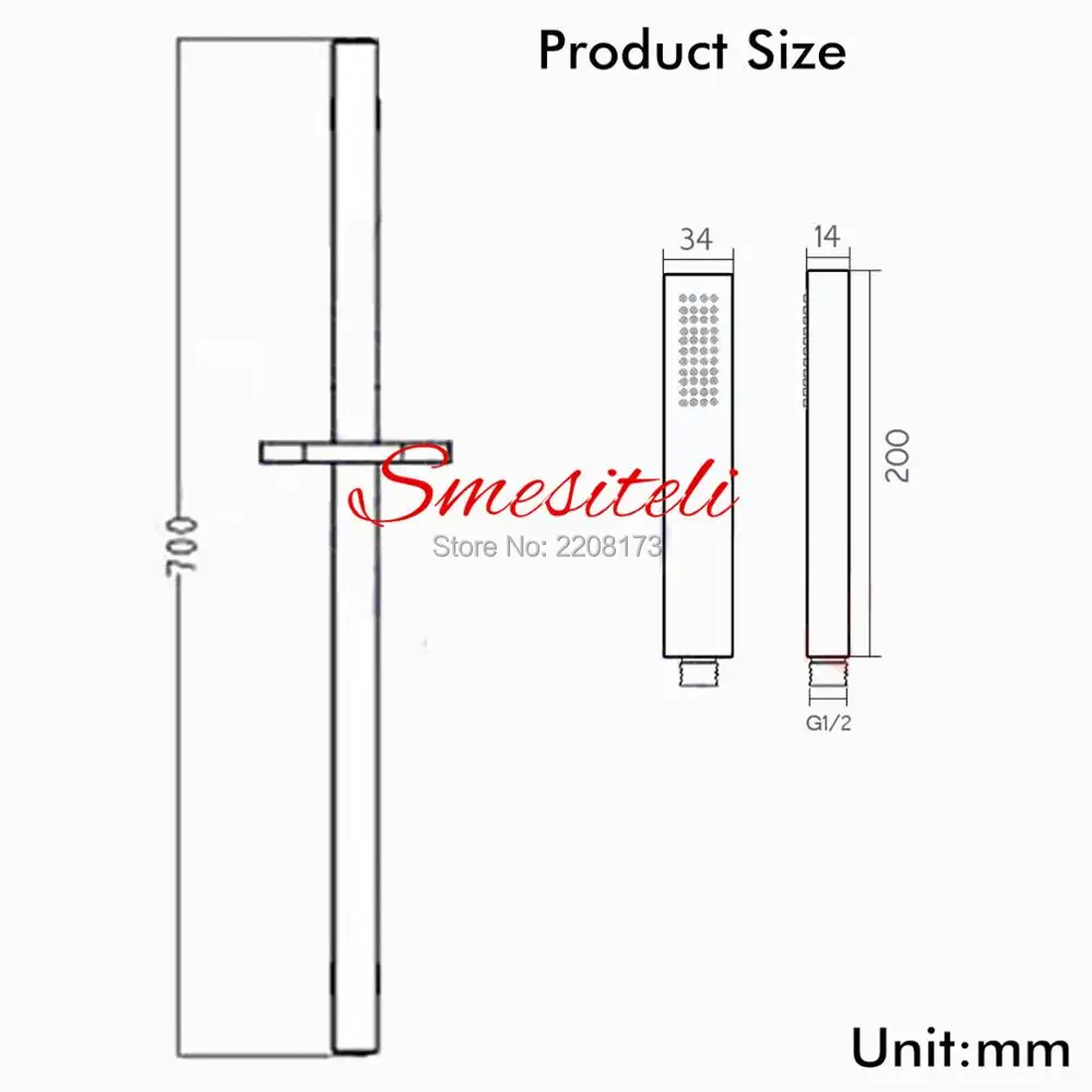 Прямая продажа с фабрики Smesiteli розничная 100% медный ручной душ рейка набор