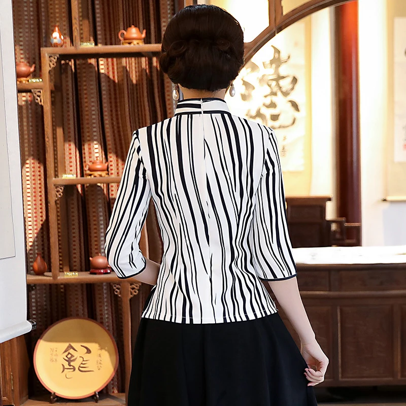 Рубашка женская летняя с воротником &quotМандарин&quot Размеры S M L XL XXL XXXL 9961 2018 |