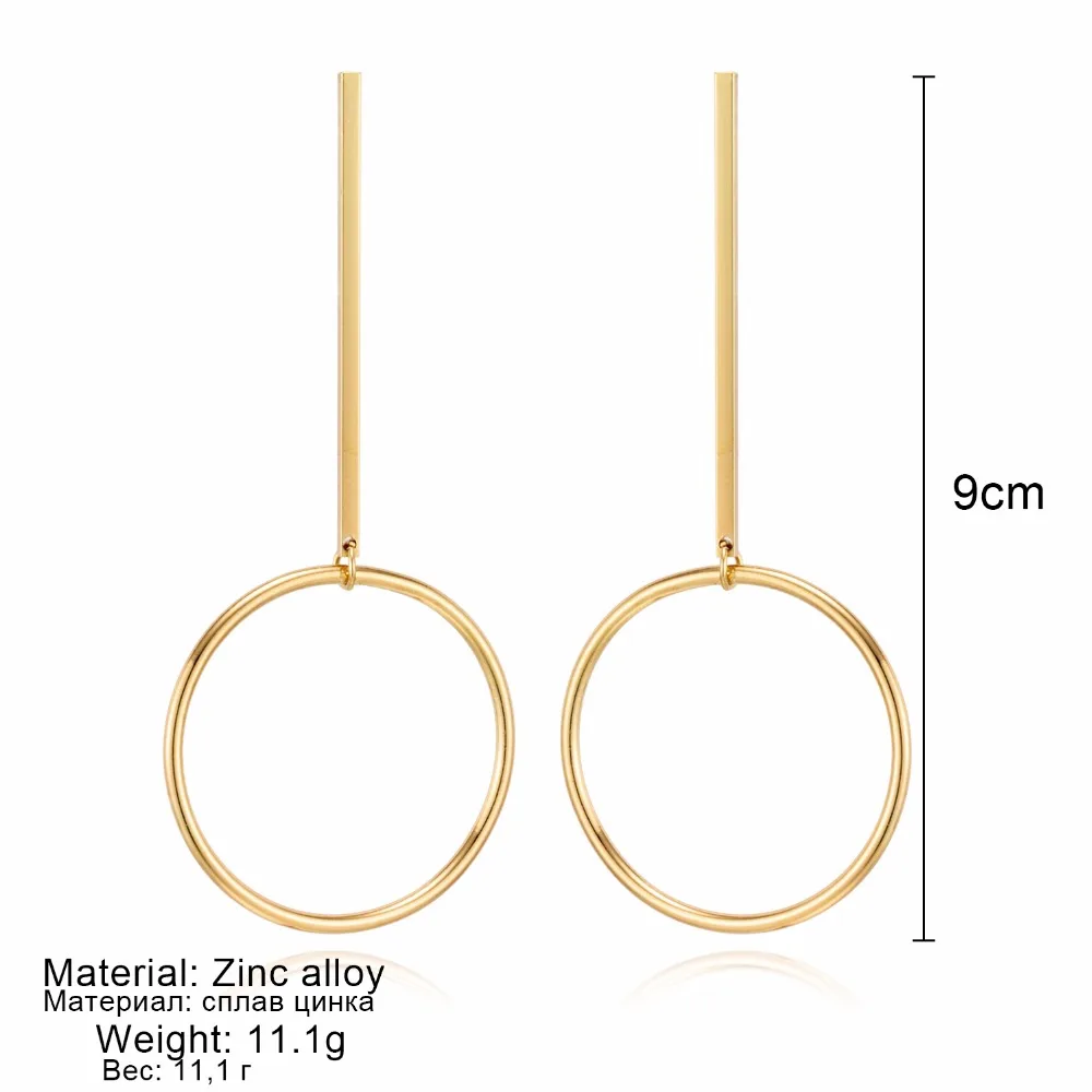 FAMSHIN Fashion Exaggerated Aros Hoop Earrings for Women Big Circle Round Pendant Brincos Jewelry | Украшения и аксессуары