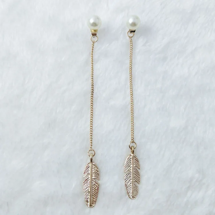 Серьги гвоздики женские с перьями листьями и кисточками 2021|Серьги-подвески| |