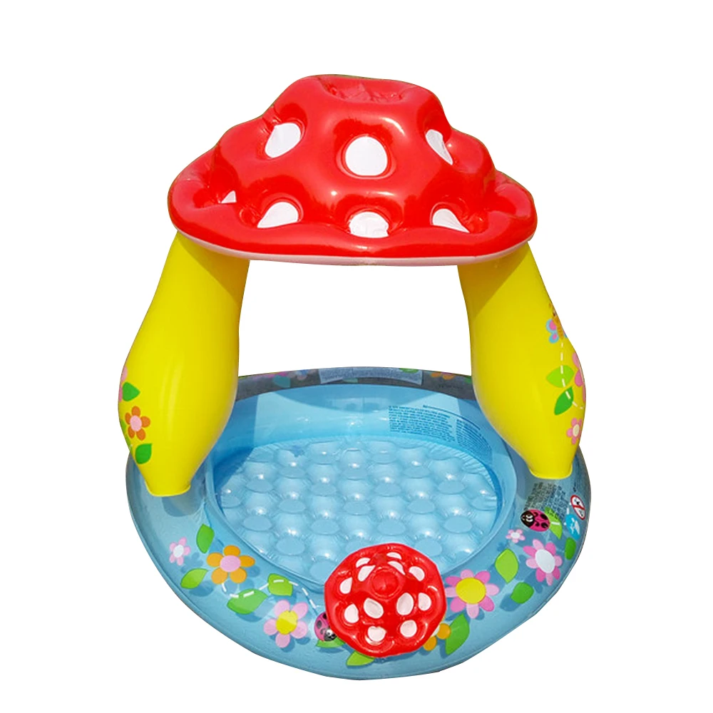 

Children Swimming Pools Baby Pool Mushroom Kids Awning Pool Basin Inflatable Garden Pools For Children Summer Baby Water Pool